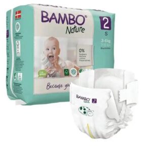 Bambo Couche bambo nature 3-6 kg taille 2-30 unités