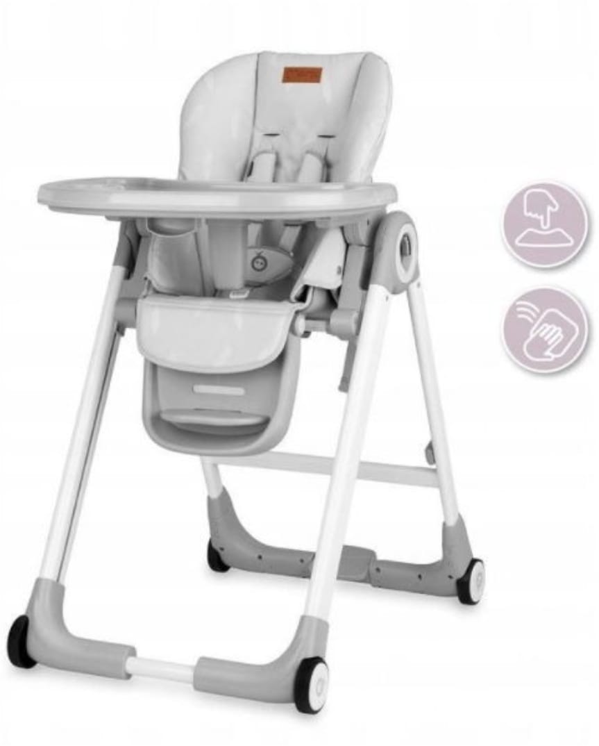 MoMi Chaise Haute Bébé Gris