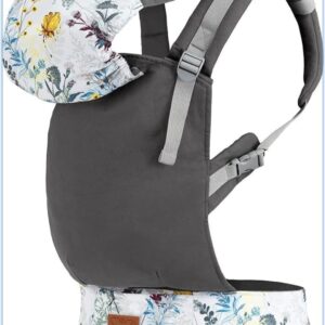 MOMI COLLET Porte-bébé avec Capuche d'un Appui-tête - FLEURS