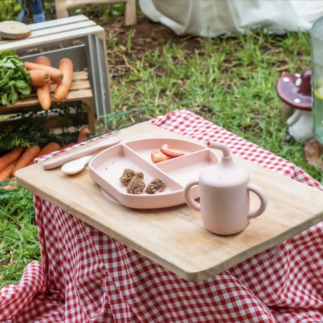 YUMMY Coffret Repas Silicone 6M+ rose – Image 2