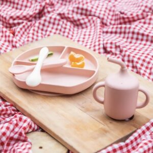 YUMMY Coffret Repas Silicone 6M+ rose