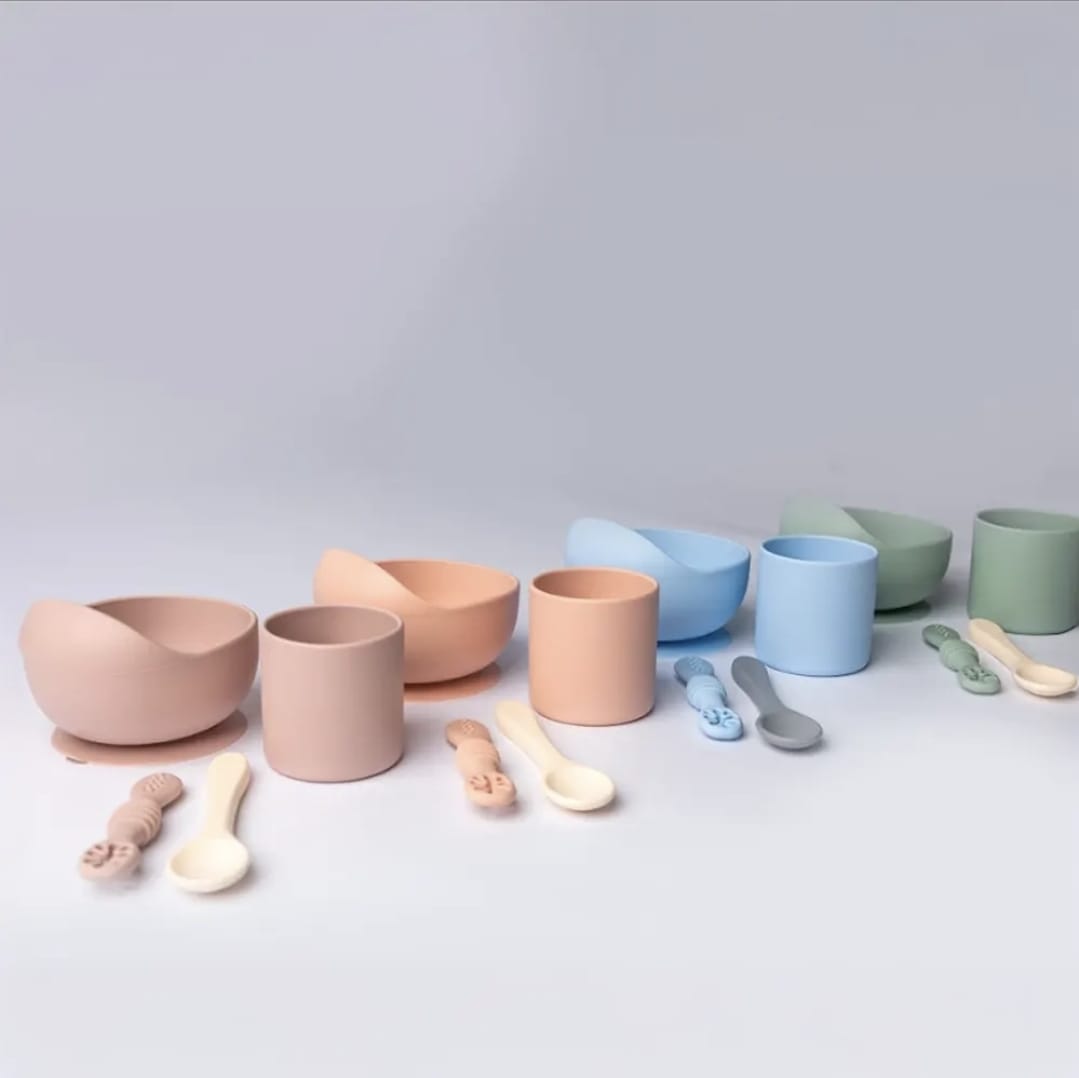 YUMMY Coffret Repas Silicone 4M+ - Bleu Ciel – Image 2