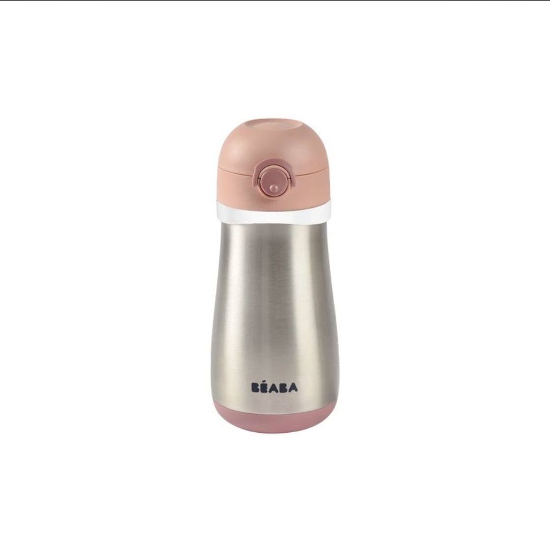 gourde beaba gourde inox vieux rose