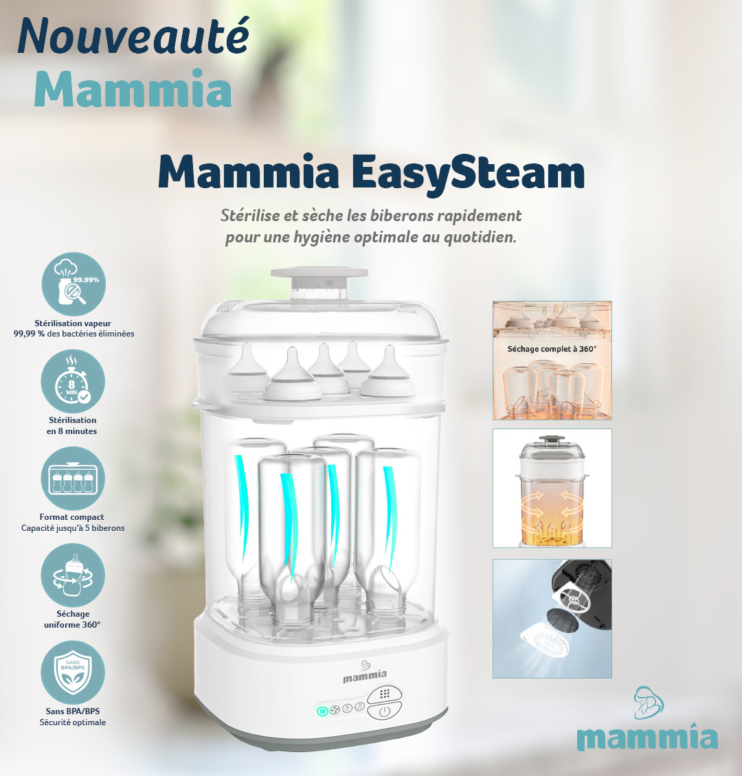 MAMMIA EASY STEAM sterilisateur