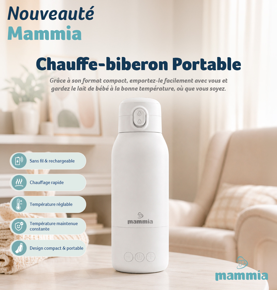 MAMMIA CHAUFFE BIBERON NOMADE